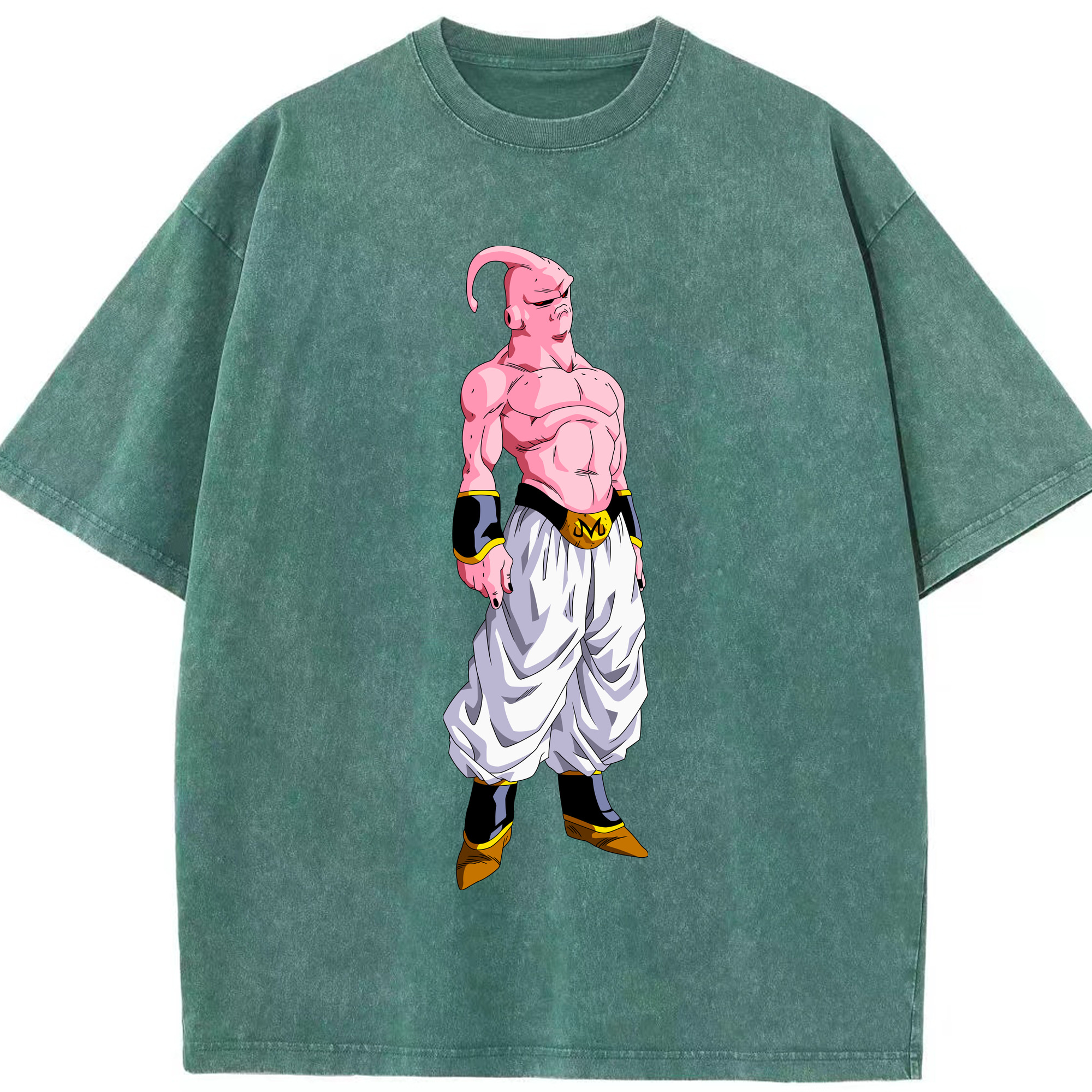 ドラゴンボール 魔人ブウ DRAGON BALL Majin Buu 綿100% ヴィンテージ風 半袖Tシャツ（フロントプリント）